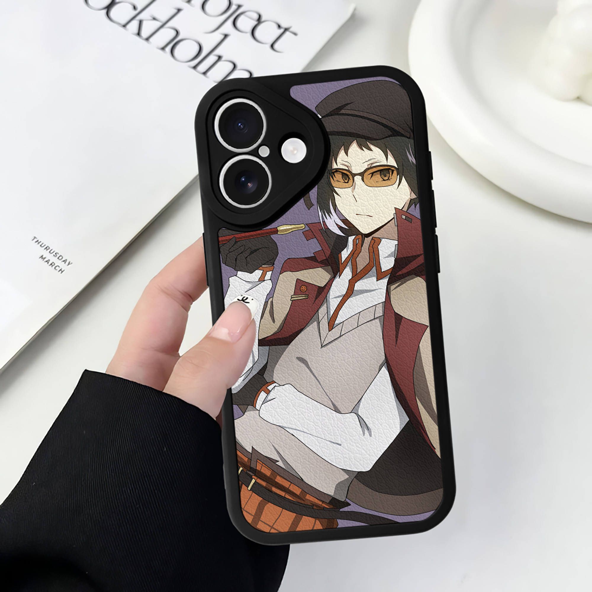 （画像用） 文豪ストレイドッグス Bungo Stray Dogs 【iPhone 16シリーズ対応】シリコンスマホケース（レザー調） 材質：シリコン
